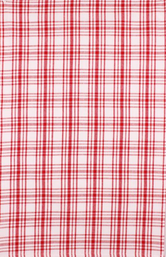 Dallas check tea towel white/red. Code: TT-DAL/CHK/WHI/RED.